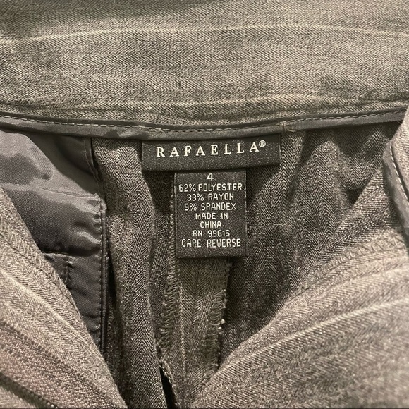 Rafaella Gray Striped Pantsuit Women Size 4 - Picture 7 of 8